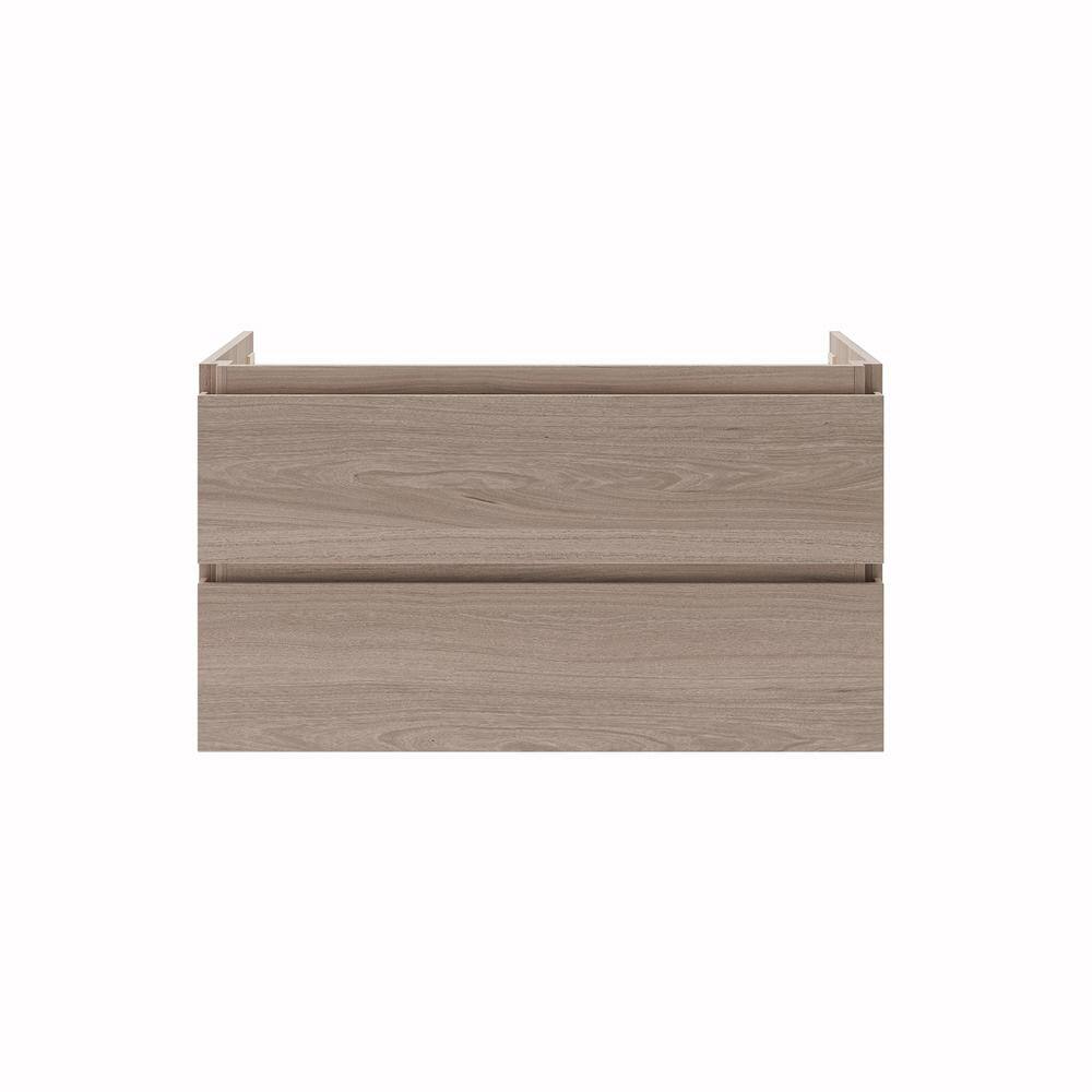 Vanilla Oak 35" Wall-Mount Floating Single Vanity Base