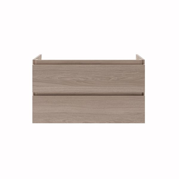 Formosa 35 in. Wall Mount Floating Single Bath Vanity Cabinet without Top in Vanilla Oak