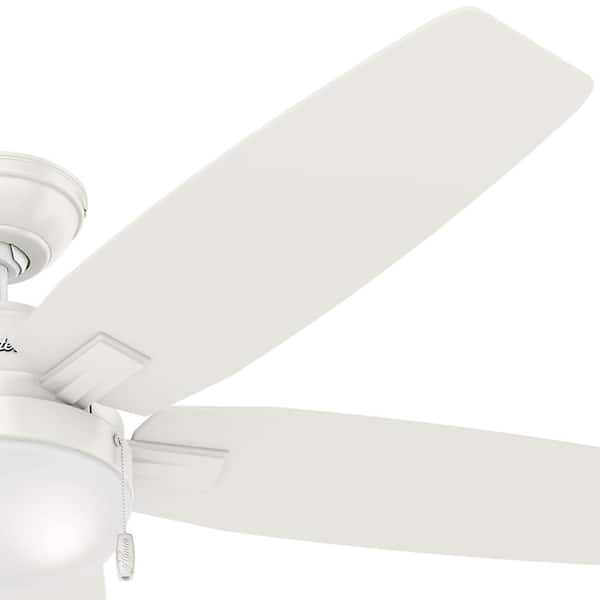 Hunter Antero 54 in. LED Indoor Fresh White Ceiling Fan with Light