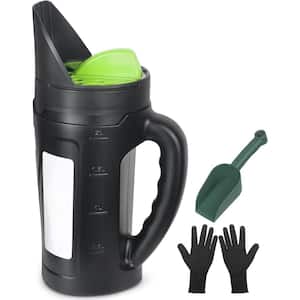 80 oz. Plastic Handheld Salt and Seed Spreader for Ice Melt Fertilizer and Grass Seed Lawn Care