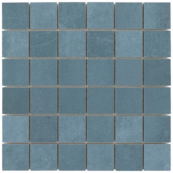 Ivy Hill Tile Forge Indigo 4 in. x 0.35 in. Matte Porcelain Floor and ...