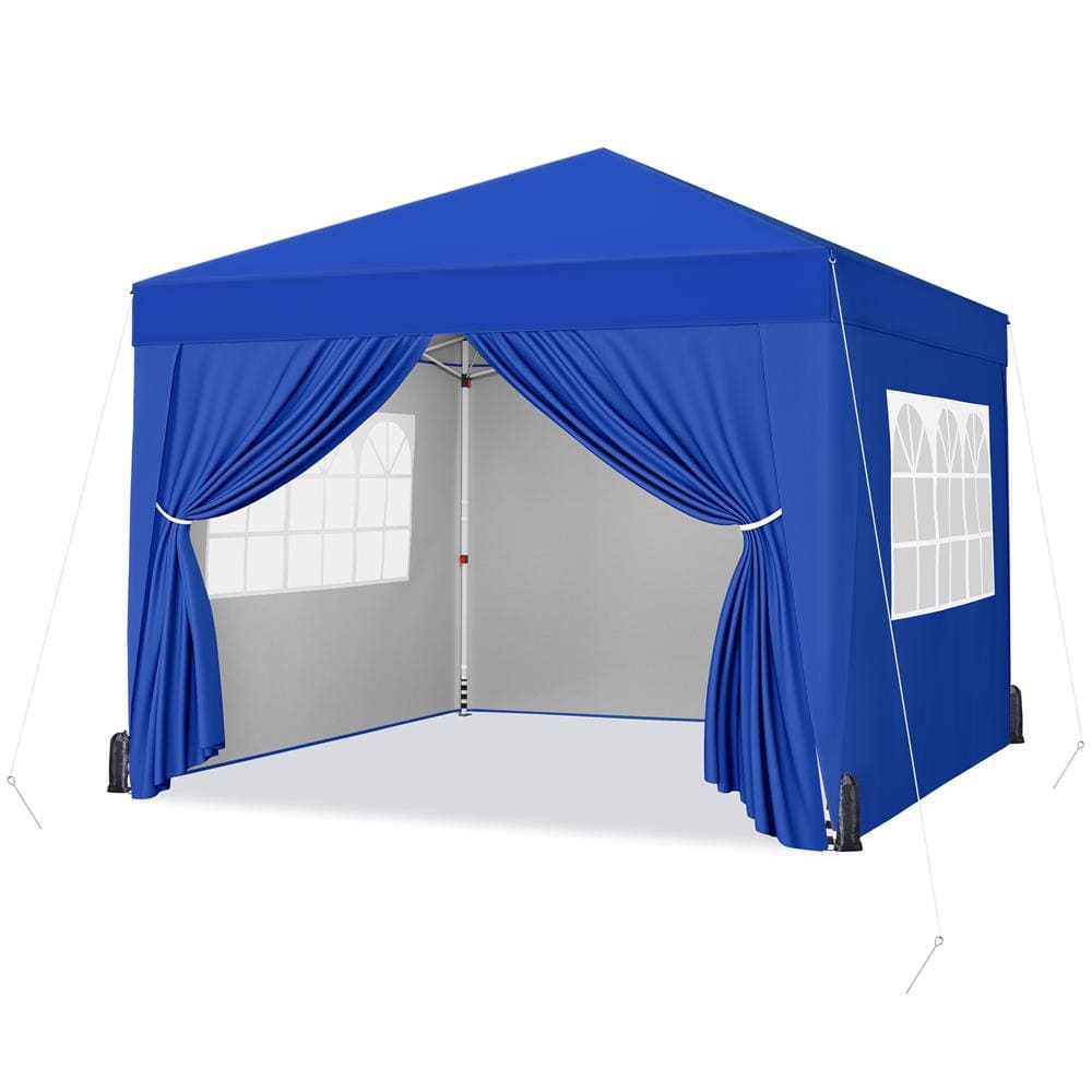 Yaheetech 10 Ft X 10 Ft Outdoor Pop Up Canopy With Sidewall Window Enclosed For Party Wedding