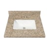 Home Decorators Collection 25 in. W x 22 in D Granite White Rectangular ...