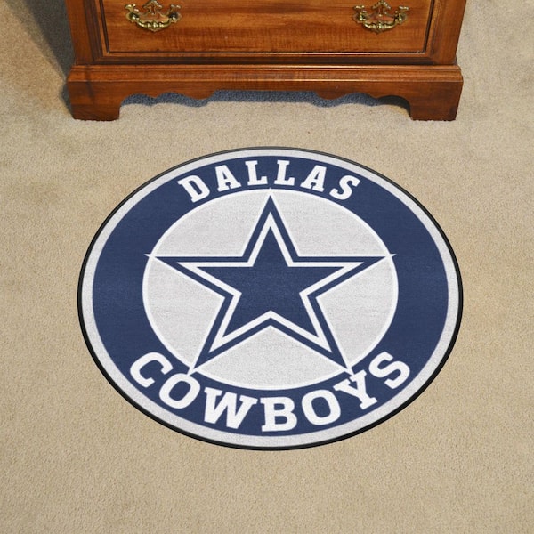 NFL Dallas Cowboys Navy 2 ft. Round Area Rug
