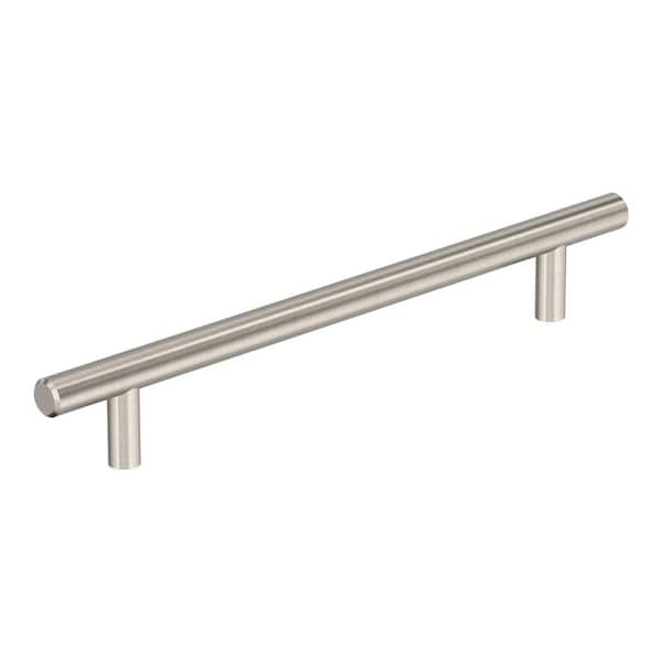 Bar Pulls 7 in. (178mm) Modern Sterling Nickel Bar Cabinet Pull