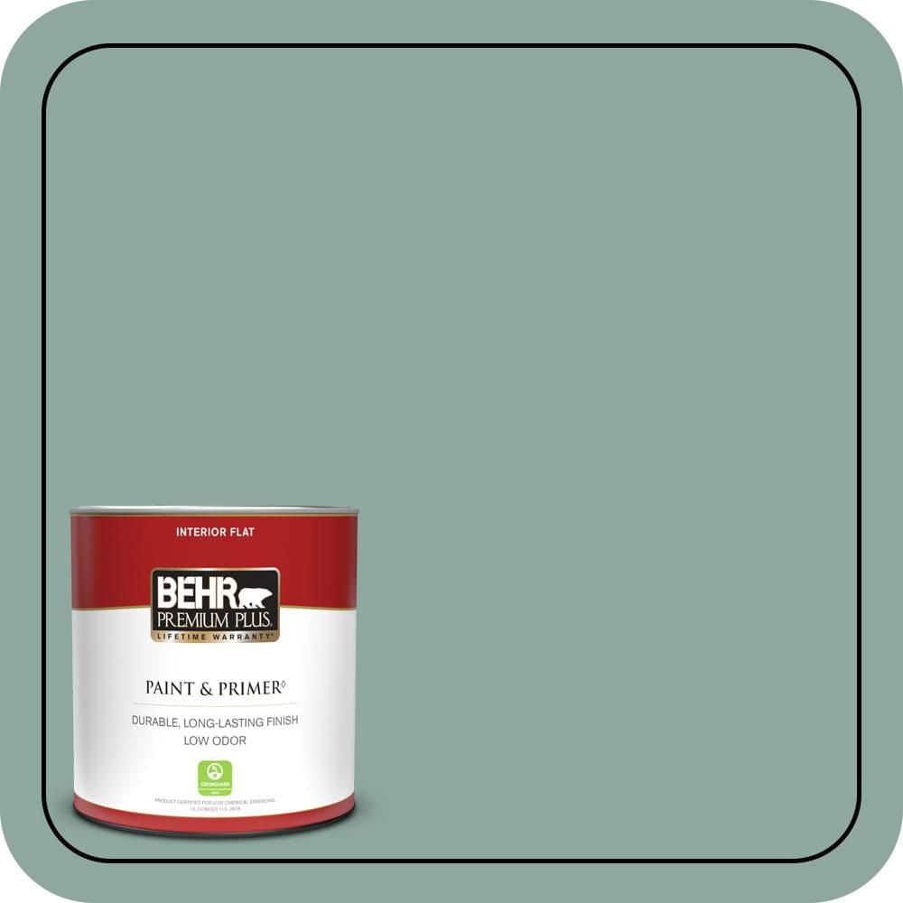 1 qt. #S430-4 Green Meets Blue Flat Low Odor Interior Paint & Primer price history on PriceWatchPro