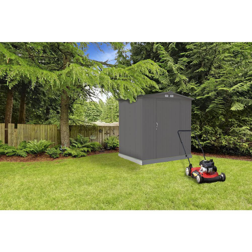 Charcoal Galvanized Steel Small Vertical Storage Shed