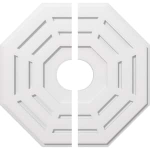 1 in. P X 11 in. C X 28 in. OD X 6 in. ID Westin Architectural Grade PVC Contemporary Ceiling Medallion, Two Piece