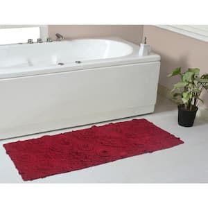 Modesto Bath Rug 100% Cotton Bath Rugs Set, 21 in. x54 in. Runner, Red