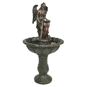 47 in. H Heavenly Moments Angel Waterfall Polyresin Garden Fountain