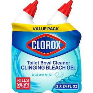 24 oz. Ocean Mist Toilet Bowl Cleaner Clinging Bleach Gel (2-Pack)