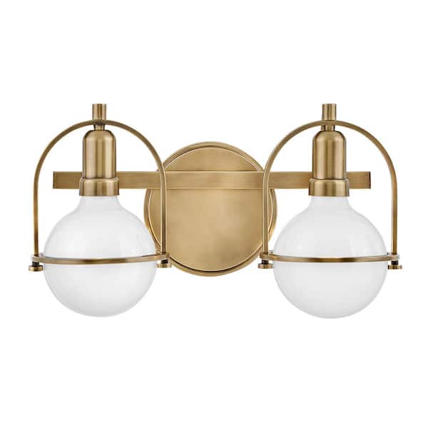 Somerset 16.0 in. 2-Light Heritage Brass Vanity Light