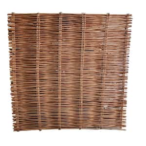 72 in. x 72 in. Debarked Woven Willow Wood Fence Panel