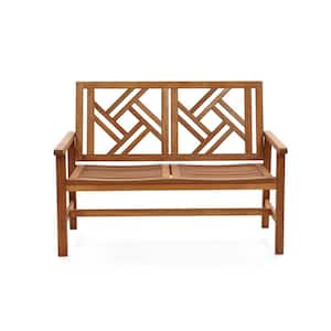Carmel Solid Wood Outdoor Loveseat Park Bench with Cushion