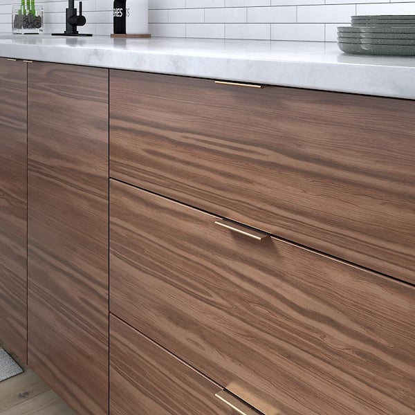 Lincoln Collection 3-1/8 in. (80 mm) Modern Brushed Champagne Bronze Cabinet Egde Pull