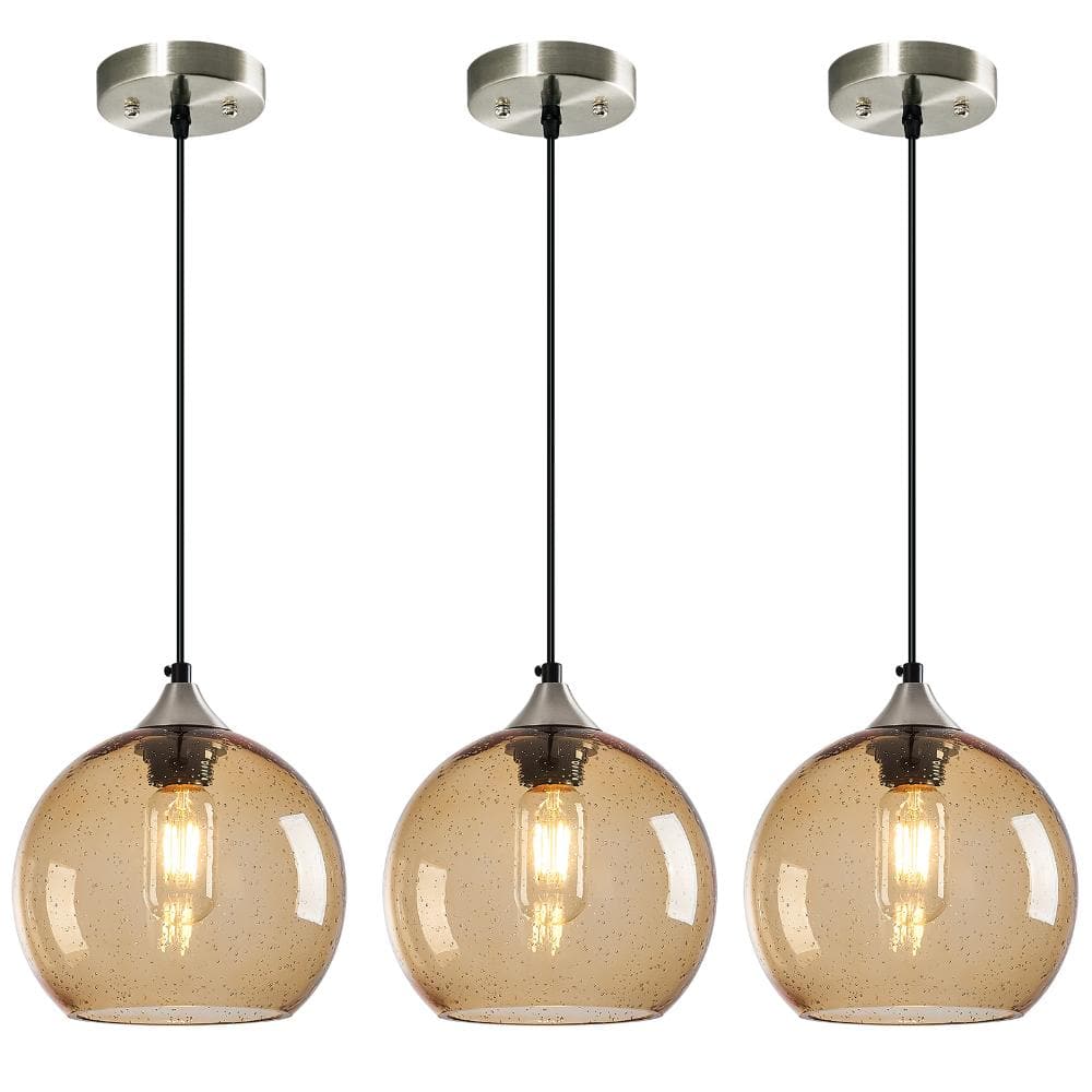 60w 3-Light Coffee Glass Pendant Lights for Kitchen Island Bedroom Living Dining Room price history on PriceWatchPro