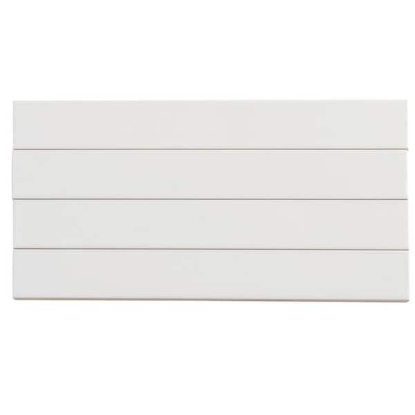Horizonte 2 in. x 16 in. Glossy Snow White Ceramic Subway Wall Tile (10.76 sq. ft./case)-50 Pack
