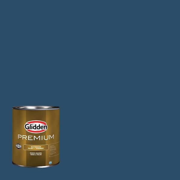 Glidden Premium 1 qt. PPG1159-7 Singing The Blues Satin Exterior
