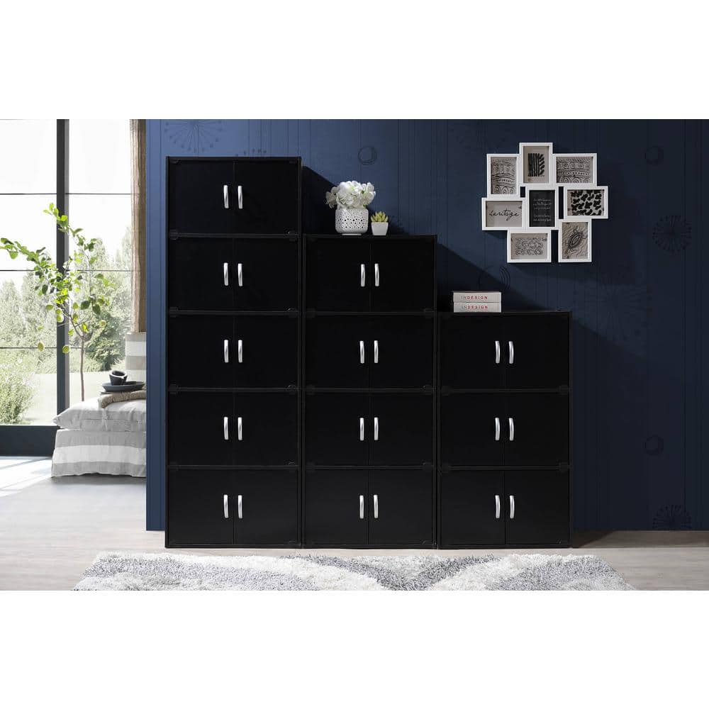 Black 57" Tall Multipurpose Office Storage Cabinet