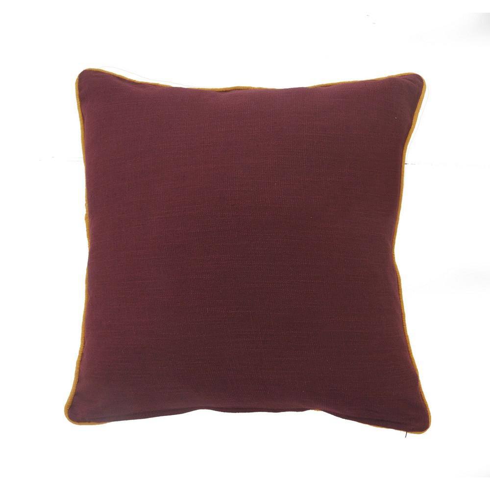 Hibiscus Floral Multi-Color Cotton Square Throw Pillow, 20"