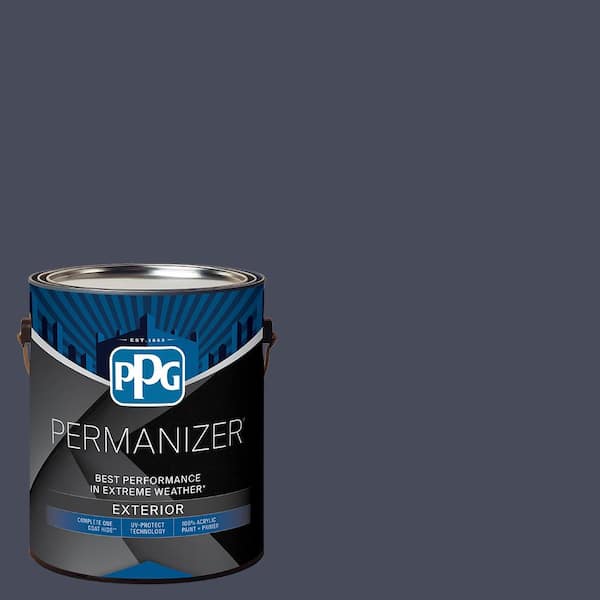 PERMANIZER 1 gal. PPG1043-7 Black Flame Semi-Gloss Exterior Paint