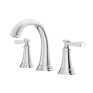 Rumson 8 in. Widespread Double Handle Bathroom Faucet in Polished Chrome (2-Pack)