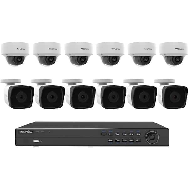 LaView 16-Channel 1080p HD 6TB NVR Surveillance System (6) 1080p Bullet and (6) Dome Indoor/Outdoor Security Cameras Free App