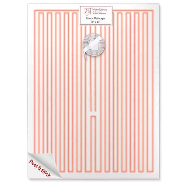 WarmlyYours 18 in. x 24 in. Rectangular Mirror Defogger