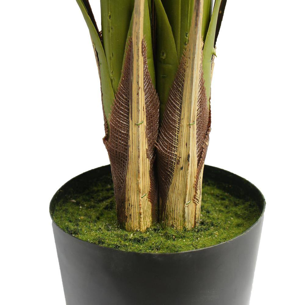 Green 4' Artificial Palm Tree in Black Plastic Pot