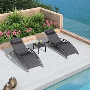 Oversized Chaise Lounge Outdoor Beach Pool Sunbathing Lawn Lounger Recliner Chair