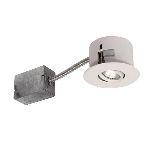 BAZZ Flex 4 Series 3-7/8 in. White LED Recessed Lighting Fixture with Designed for Ceiling Clearance