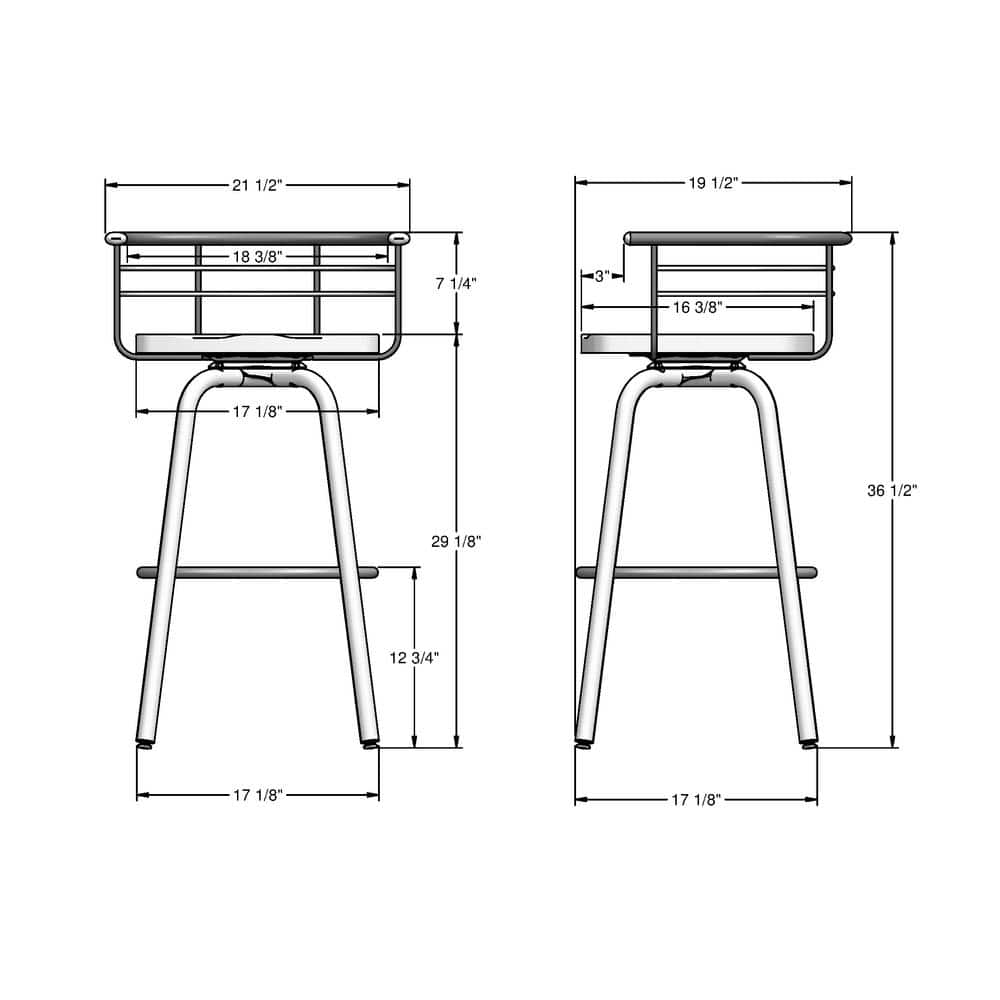 Beige Birch Wood & Black Metal Swivel Bar Stool, 36.25" Height