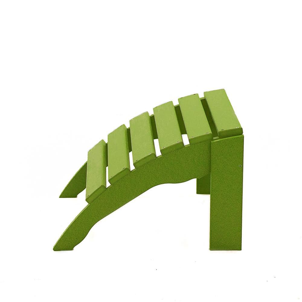 Lime Green Recycled Plastic Adirondack Ottoman