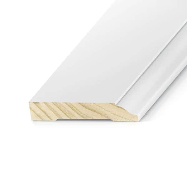 Primed Finger-Jointed Pine Base Baseboard Moulding 9/16" x 4-1/4 in x 192 in 