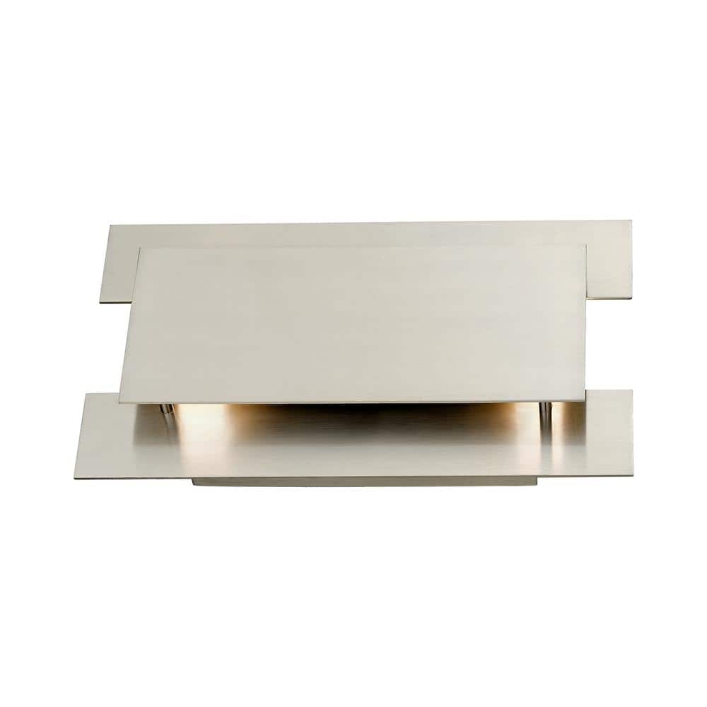Brushed Nickel 2-Light Vertical/Horizontal Wall Sconce