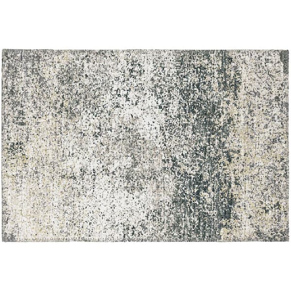 Addison Rugs Rylee Grey 1 ft. 8 in. x 2 ft. 6 in. Geometric Indoor/Outdoor Area Rug