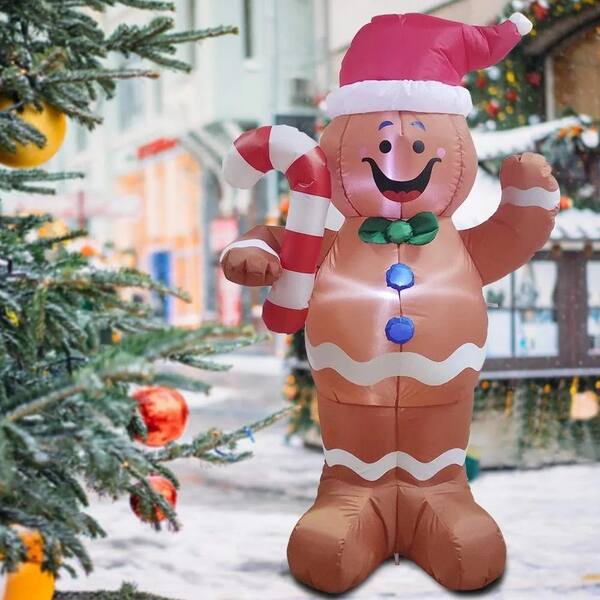 Joliyloou Gingerbread Couple Inflatables Holiday Christmas outlets 5ft Set 2 Blow-up NOB