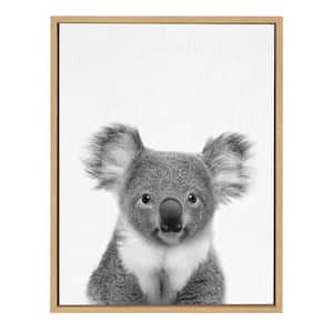 24 in. x 18 in. "Koala II" by Tai Prints Framed Canvas Wall Art