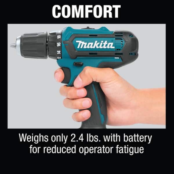 Makita - 12-Volt MAX CXT Lithium-Ion Cordless 3/8 in. Drill and Impact Driver Combo Kit with (2) 1.5Ah Batteries Charger and Bag