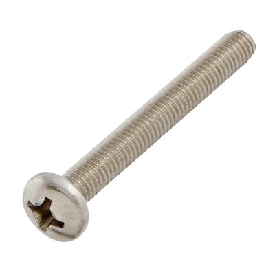 M6-1.0x50mm Stainless Steel Pan Head Phillips Drive Machine Screw 1-Piece