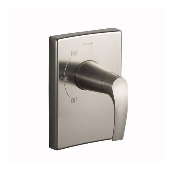 KOHLER Symbol 1-Handle Rite-Temp Pressure-Balancing Valve Trim Kit in Vibrant Brushed Nickel (Valve Not Included)