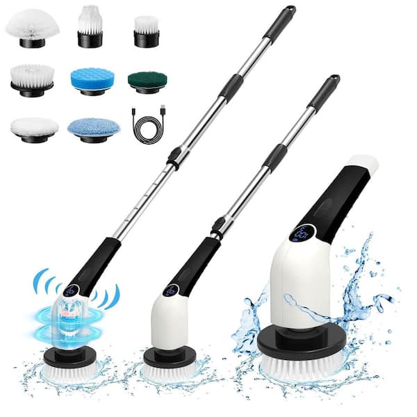 Electric Spin Scrubber Cordless Scrubber Brush with Long Handle Electric  Brush for Cleaning Scrubbers for Cleaning Bathroom Power Cleaning Brush