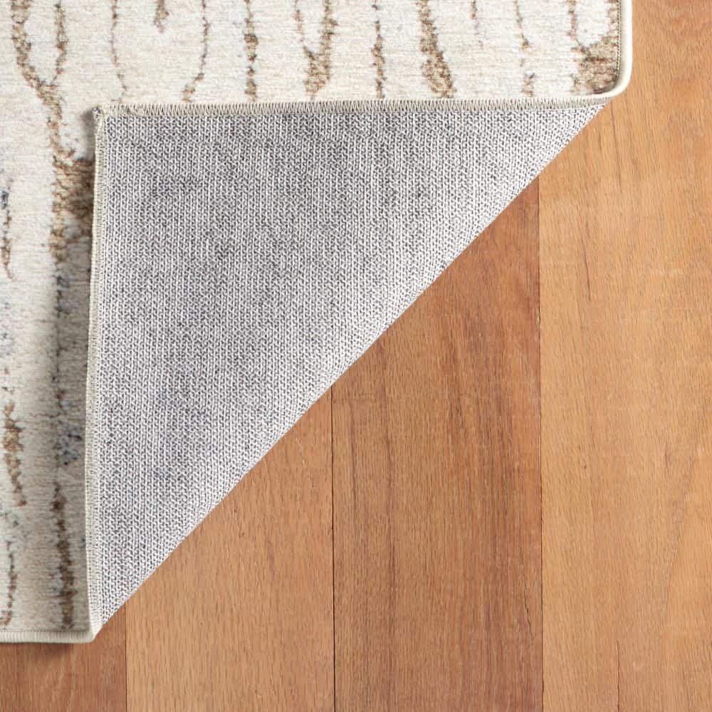 Malone Machine Washable Oatmeal 4 ft. x 6 ft. Indoor Area Rug