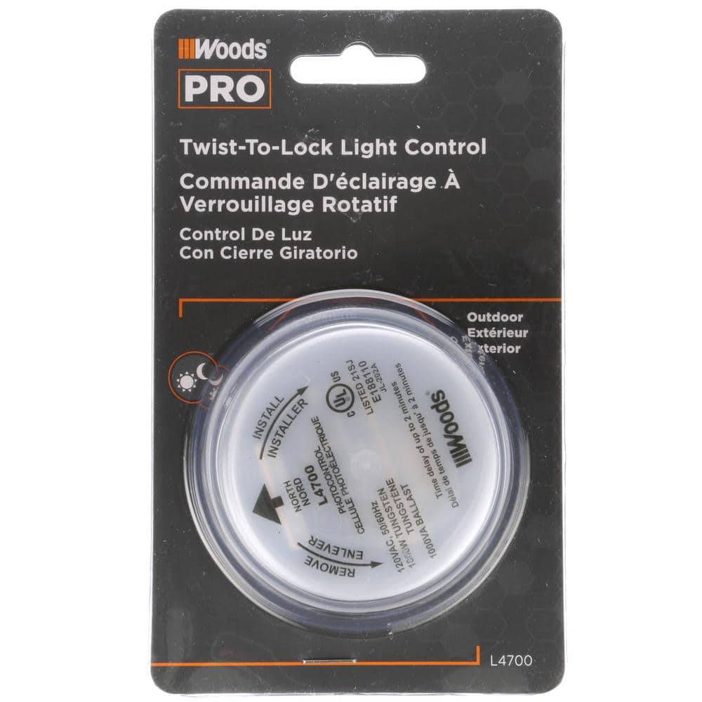 Gray Outdoor Twist Lock Photocell Sensor