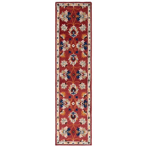 SAFAVIEH Micro-Loop Rust/Blue 2 ft. x 9 ft. Persian Runner Rug