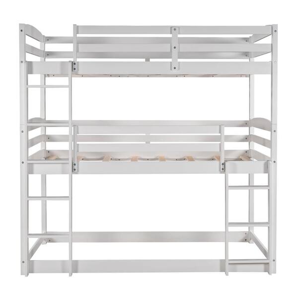 Utopia 4niture Serry White Twin Triple, Better Homes And Gardens Tristan Triple Bunk Bed