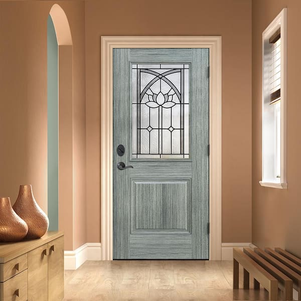JELD-WEN 36 in. x 80 in. Left-Hand/Inswing 1/2 Lite Ardsley