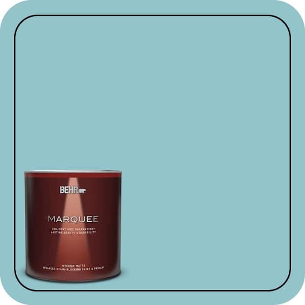 BEHR MARQUEE 1 Qt. #MQ6-32 Cosmic Blue One-Coat Hide Matte Interior Paint & Primer