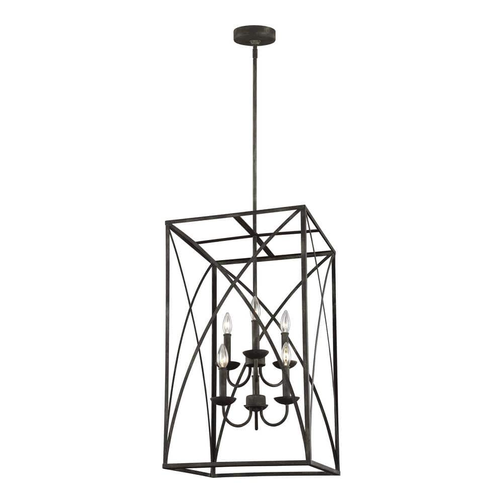 Murray Feiss Lighting Greenbrier - Six Light Foyer, Iron Oxide Finish