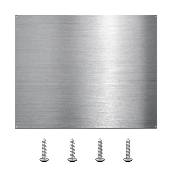 24 x 30 in. Stainless Steel Stove Backsplash Panel, Ultra Flat Kitchen Wall Splatter Guard with 4 Pre-Drilled Holes